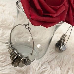 Silver small hoop earrings